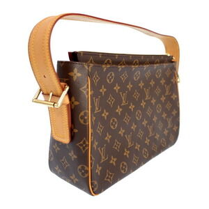 Louis Vuitton Brown Leather Cite Shoulder Bag Monogram Semi Viva